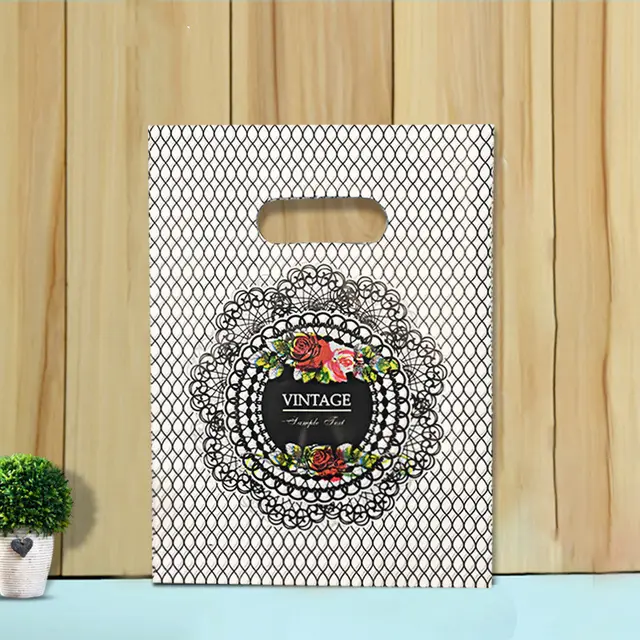 Jewelry Bag Cute Cartoon Plastic Bag Gift Bag Literary Small Bag Clothing Bag Secret Garden - Shop at LoveMi