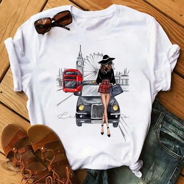 Summer Women's Short sleeved Romantic I LOVET Shirt Printing 15 Style - Shop at LoveMi