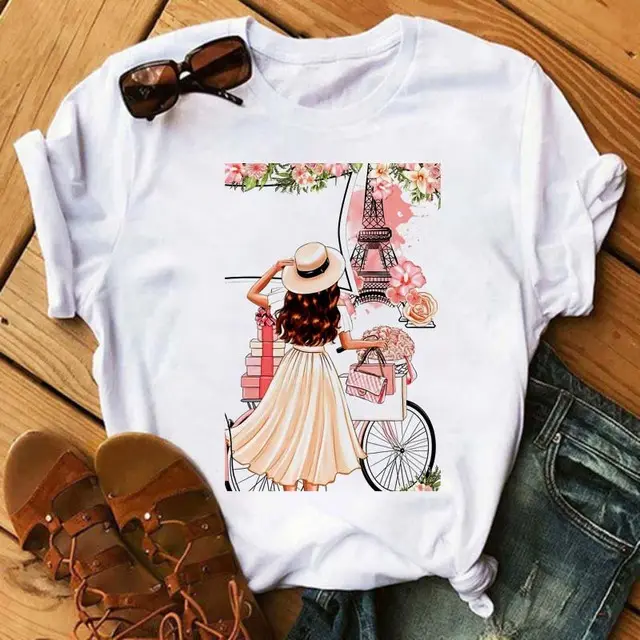 Summer Women's Short sleeved Romantic I LOVET Shirt Printing 4 Style - Shop at LoveMi