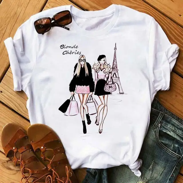 Summer Women's Short sleeved Romantic I LOVET Shirt Printing 5 Style - Shop at LoveMi