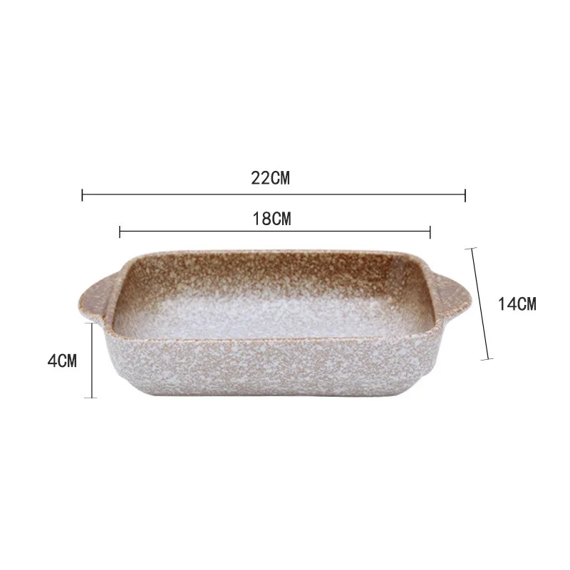 Ceramic Household Baking Bowl Creative Microwave Oven Special Baking Tableware Bakeware Gold Edge - Shop at LoveMi