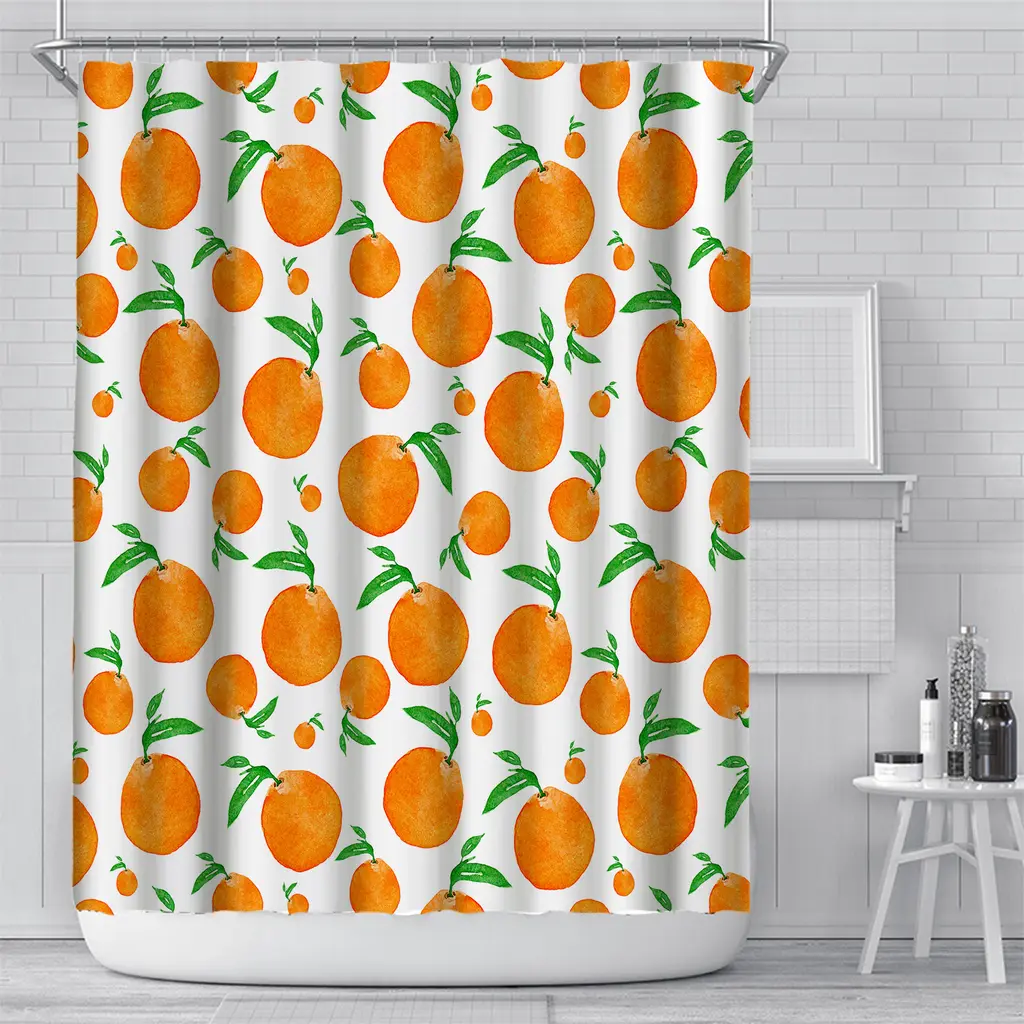 Plant Waterproof And Mildew Proof Digital Custom Punch-free Printing Bathroom Curtain - Ylsgxl1