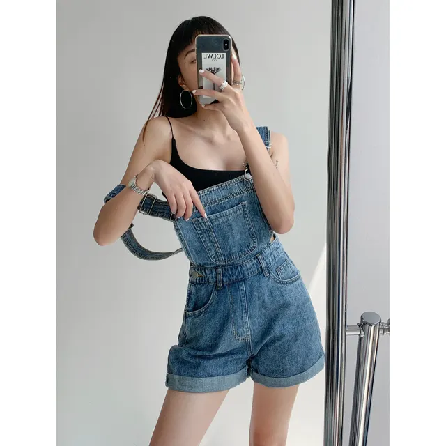 All match Slim Tooling One piece Hot Pants Navy Blue - Shop at LoveMi