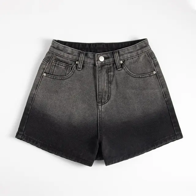 Denim Shorts Women's High Waist Was Thin Grey - Shop at LoveMi