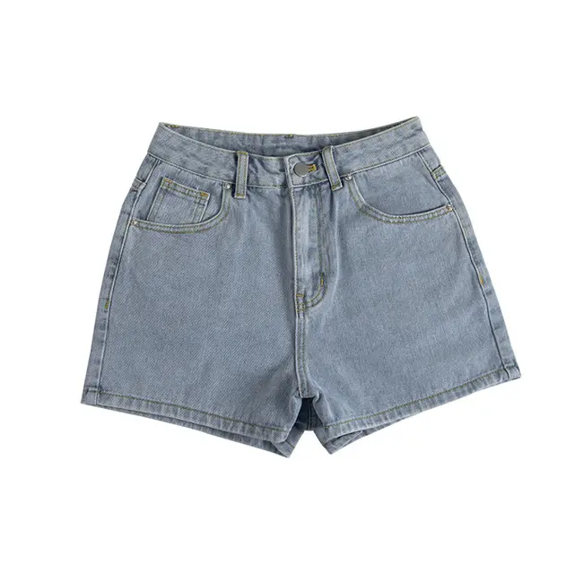 Denim Shorts Women's High Waist Was Thin Light Blue - Shop at LoveMi