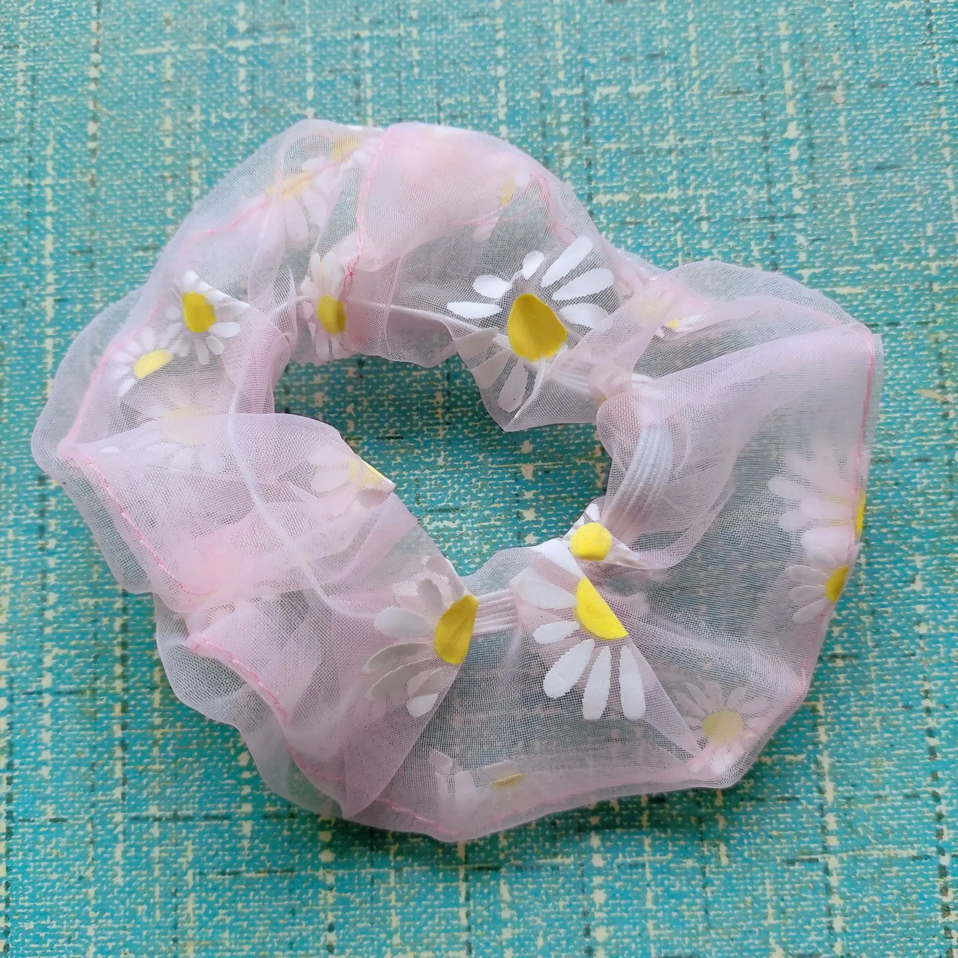 Small Daisy Large Intestine Ring Net Yarn Forest System - Pink