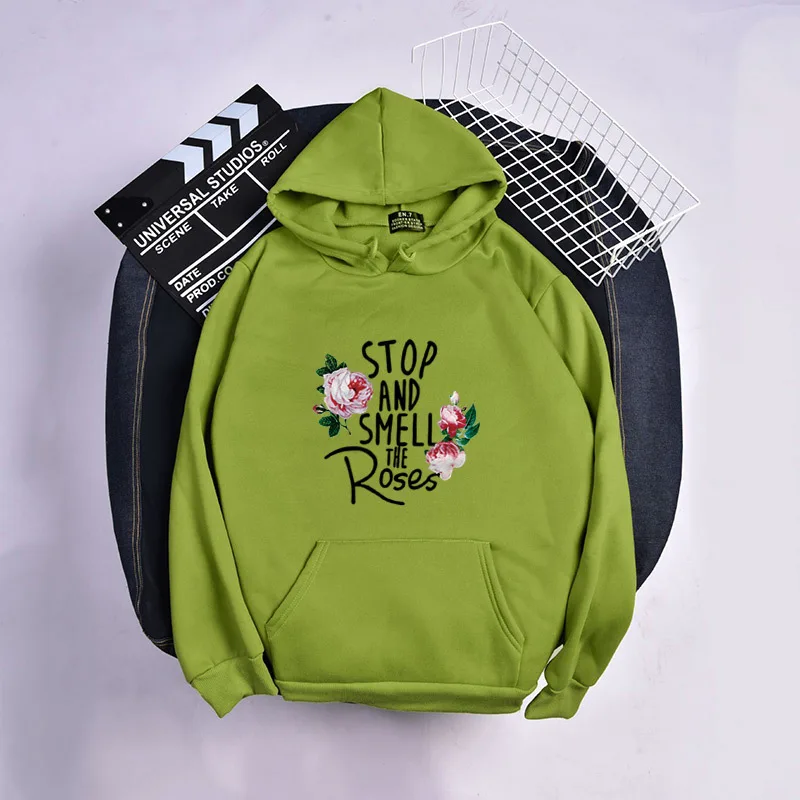 Creative Letter Hooded Loose Top Korean Student Hooded Jacket Avocado Green - Shop at LoveMi