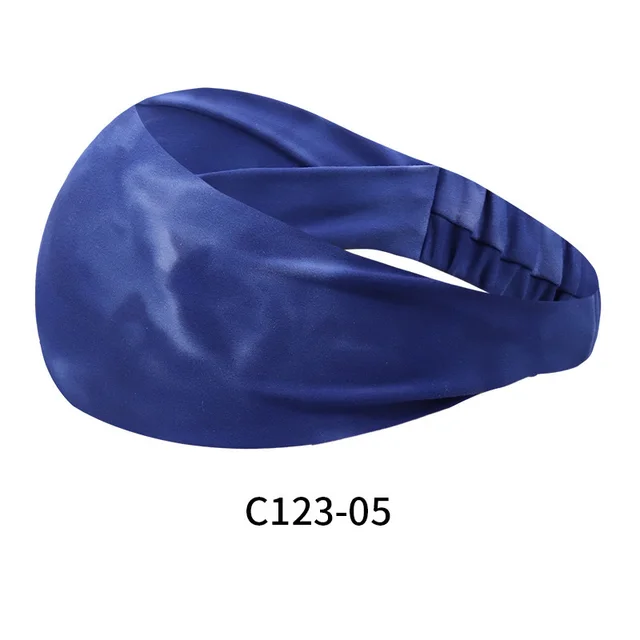 Yoga Sweat Absorbing Headband Tie Dye Sports Hair Blue - Shop at LoveMi