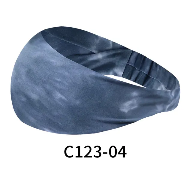 Yoga Sweat Absorbing Headband Tie Dye Sports Hair Light Blue - Shop at LoveMi