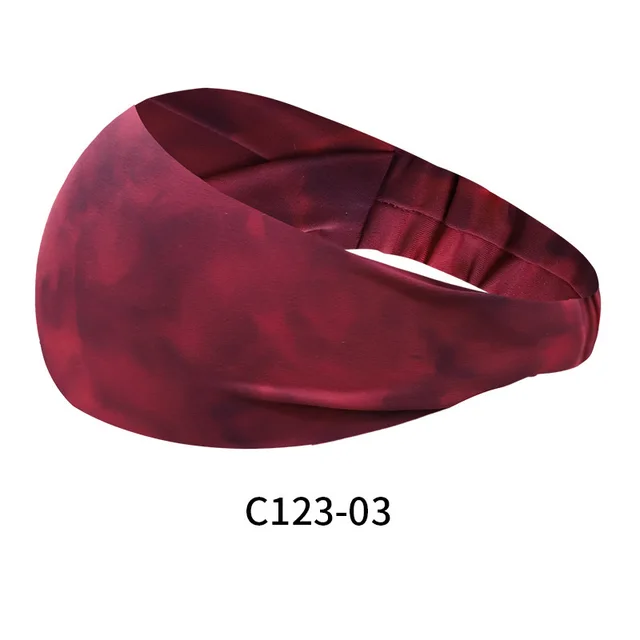 Yoga Sweat Absorbing Headband Tie Dye Sports Hair Red - Shop at LoveMi