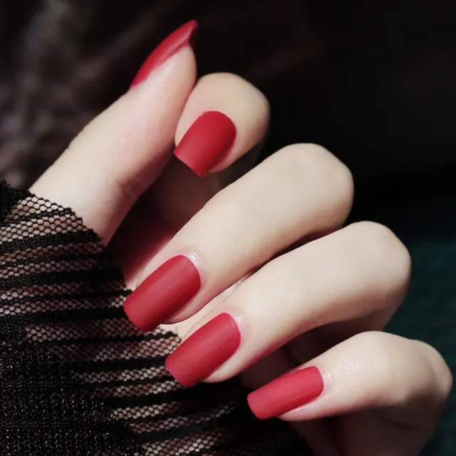 New Nail Polish Summer Free Test Quick drying Matte Matte Lasting Non tearable M17 Red - Shop at LoveMi