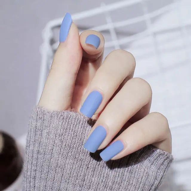 New Nail Polish Summer Free Test Quick drying Matte Matte Lasting Non tearable M19 Sky Blue - Shop at LoveMi