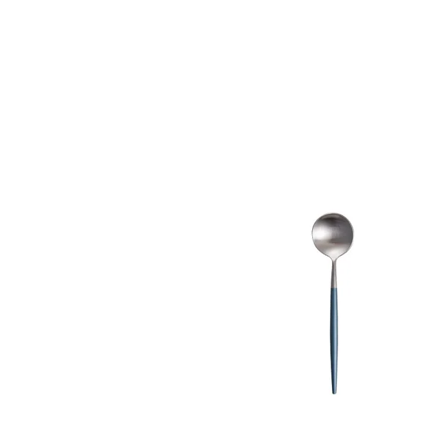 OUDING Sky Blue Silver Portugal 304 Stainless Steel Steak Cutlery Western Cutlery Fruit Fork Coffee Spoon 10Style - Shop at LoveMi