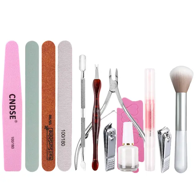 Nail Art Tool Set Decoration Nail File Polishing Strip Polishing Nail Sand Strip Exfoliating Scissors 3Style - Shop at LoveMi