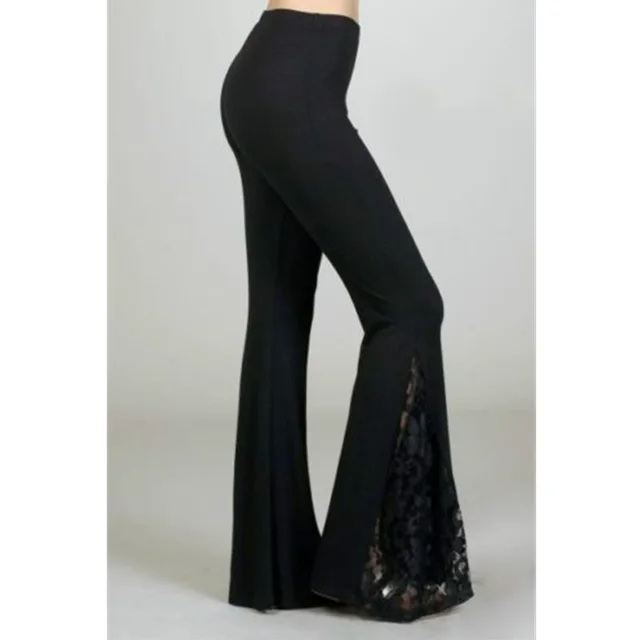 New Punk Style Lace Trousers With Big Trousers Black - Shop at LoveMi