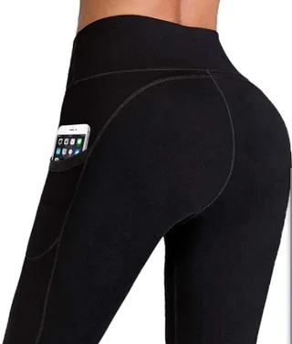 High Waist Hip Lifting Sports Tights Running Fitness Yoga Pants - Black