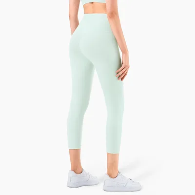 Peach Hips Fitness Cropped Pants Island Fog - Shop at LoveMi