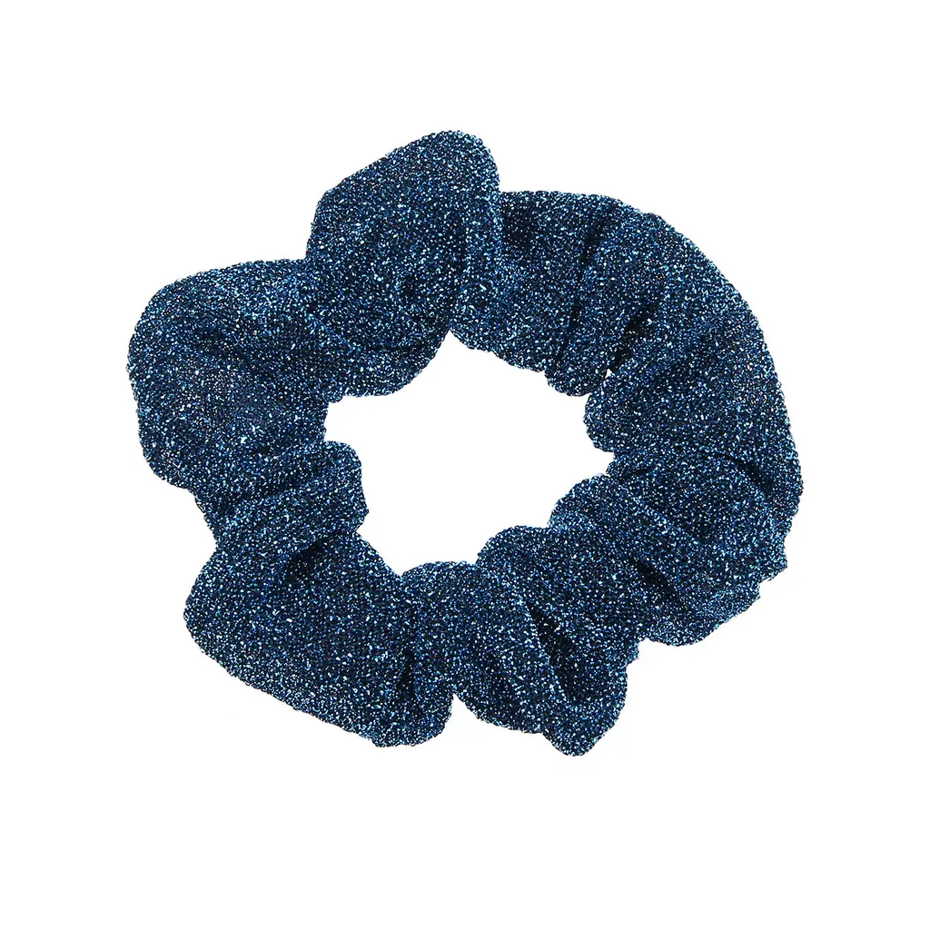 Simple Headgear Glittering Large Intestine Ring - Blue