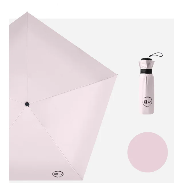 Thumb Umbrella Sunscreen UV Protection Ultra light Compact Portable Pocket Black Pure Color Light Powder - Shop at LoveMi