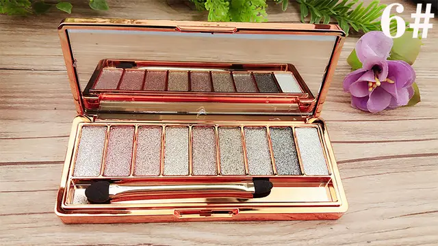9 color Eyeshadow Palette Gold Pearlescent Earth Color Does Not Bloom 6 Style - Shop at LoveMi
