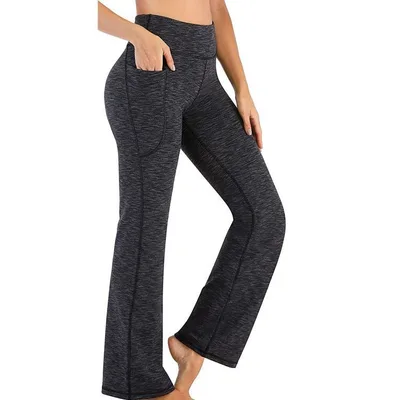 High waist Wide leg Pants Fashionable And Popular Yoga Wide leg Pants That Can Be Worn Outside Grey - Shop at LoveMi