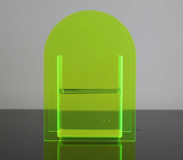 Colorful Acrylic Vase Color Illustration Ornament Vase Arch Fluorescent Green - Shop at LoveMi