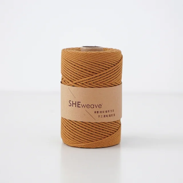 Colorful Cotton Rope Hand woven Flower Bag Material Braided Rope Caramel Colour - Shop at LoveMi