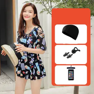 Swimsuit Women's One-piece Conservative Skirt - I
