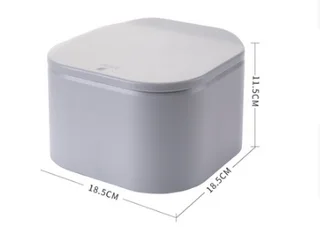 Eco-friendly Mini Waste Bin Desktop Garbage Basket - Grey