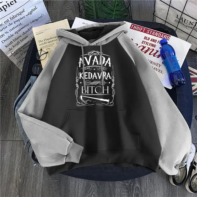 Warm Oversize Printing Women Sweatshirt Autumn Greyblack - Shop at LoveMi