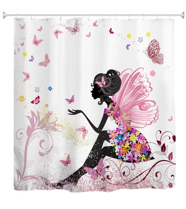 Waterproof Bathroom Curtain With 12 Hooks 1 Style - Shop at LoveMi