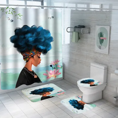 American Girl Bubble Gum 3d Polyester Cloth Bathroom Curtain 12 Hooks 501Yf - Shop at LoveMi