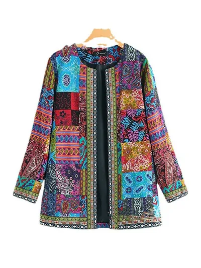 Loose Round Neck Long Sleeve Cardigan Blue - Shop at LoveMi