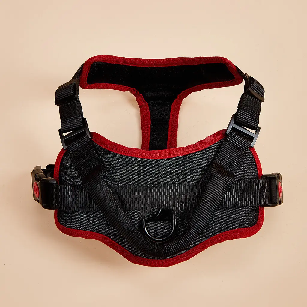 No Pull Dog Harness Reflective Adjustable Soft Padded Pet Vest Harness - Black