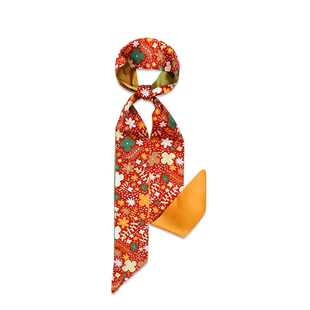 Silk Scarf Scarves Women's Thin Narrow Strips Of Decorative Breathable Streamers Pk2143 - Shop at LoveMi
