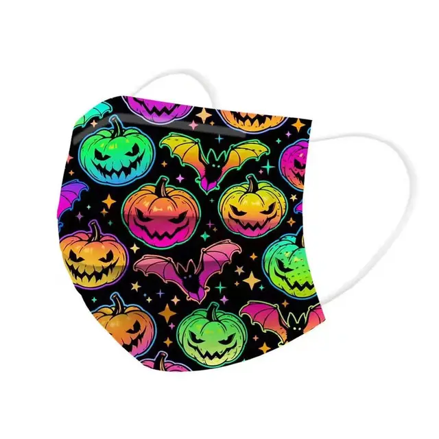 Halloween Masks Halloween Print Flat Masks Adult - Shop at LoveMi
