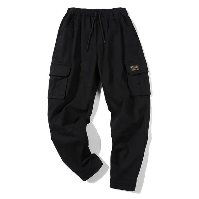 Spring And Autumn Overalls Women's Multi pocket Velcro Leggings Black - Shop at LoveMi