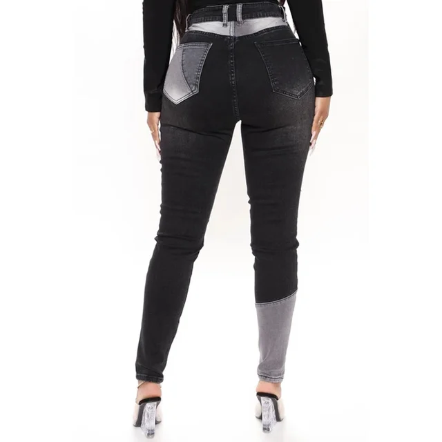 Temperament Skinny Calf Trousers Black Women's Jeans Black - Shop at LoveMi
