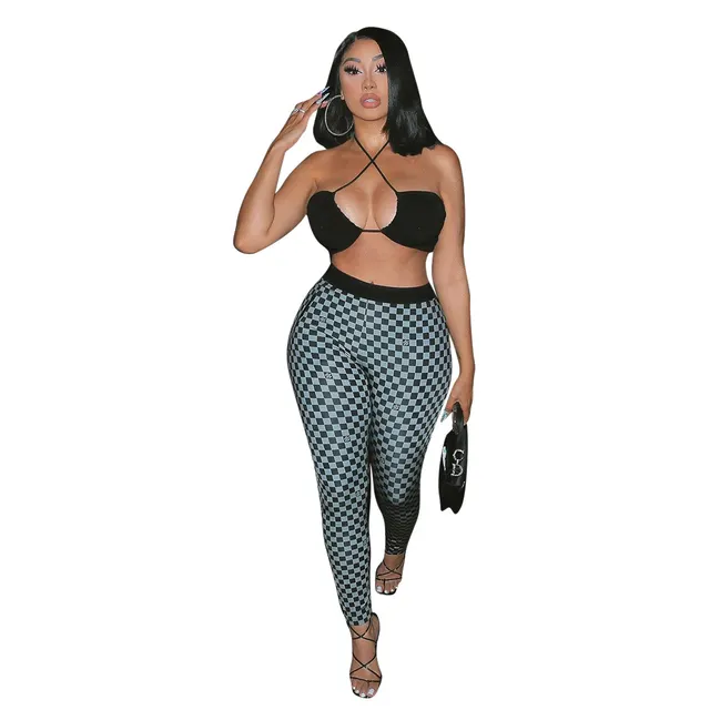European And American Women's Printed Multicolor Casual All match Striped Trousers Blue - Shop at LoveMi
