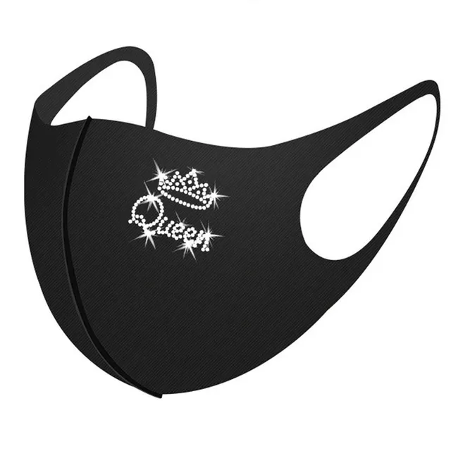 Black Color Diamond Letter Diamond Sticker Mask Black B - Shop at LoveMi