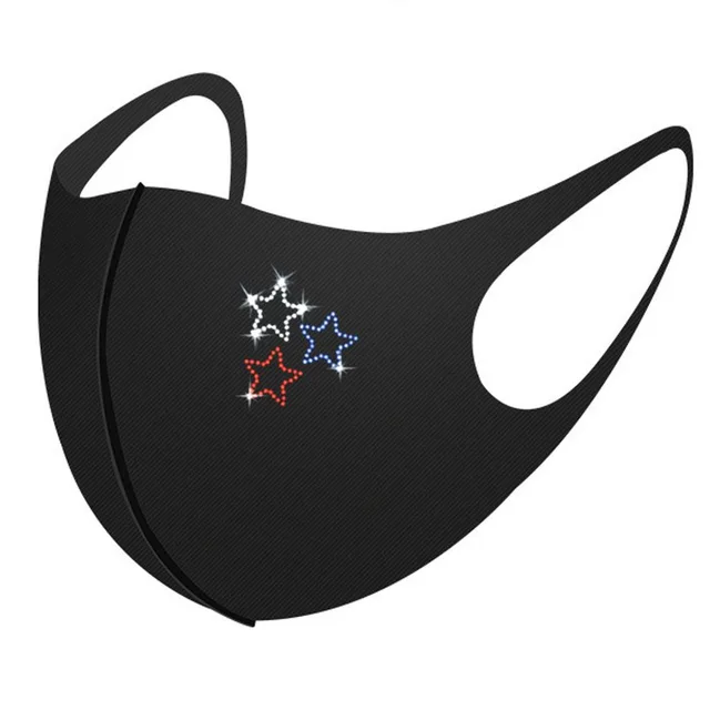 Black Color Diamond Letter Diamond Sticker Mask Black D - Shop at LoveMi