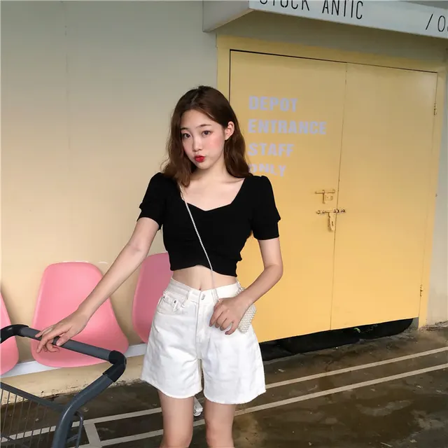 Women's Short sleeved T shirt Women Black - Shop at LoveMi
