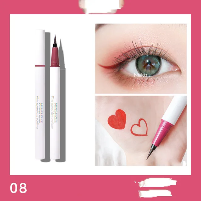 Eyeliner Xizhi Color Non smudge Extra Fine Red Waterproof Long lasting Liquid Eyeliner Pen Style8 - Shop at LoveMi