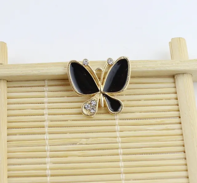 Brand Designer Butterfly Custom Series Croc Shoe Charm Bling Rhinestone Black - Shop at LoveMi