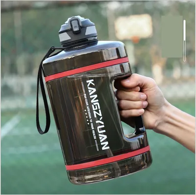 Gallon Bucket Outdoor Fitness Large Capacity Plastic Water Cup Grey - Shop at LoveMi
