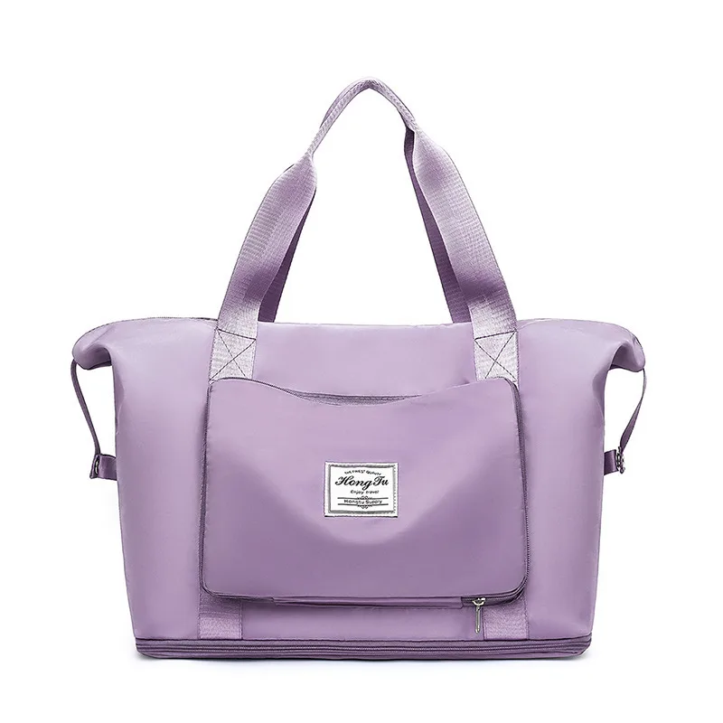 Foldable Large Capacity Women Gym Bags Shoulder Bag Women Training Travel Handle Handbag Yoga Sport Crossbody Tote Bag Women Purple - Shop at LoveMi