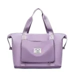 Foldable Large Capacity Women Gym Bags Shoulder Bag Women Training Travel Handle Handbag Yoga Sport Crossbody Tote Bag Women - Purple