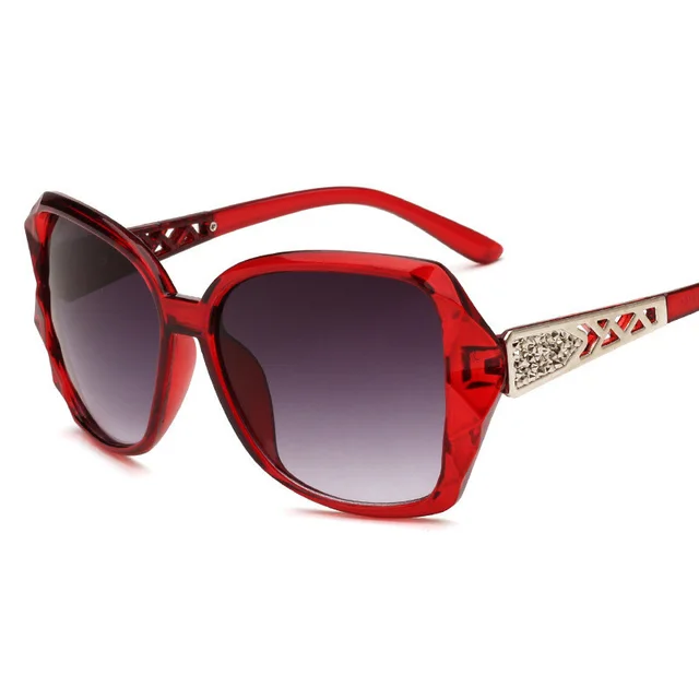 Women's Big Frame Sunglasses Women Retro Sunglasses Burgundy - Shop at LoveMi