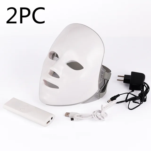 Beauty Instrument Beauty Skin Mask Instrument Seven color Photon Rejuvenation Without Original Packaging 2Pc - Shop at LoveMi