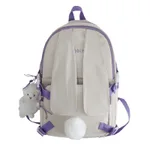 High School And College Students' Simple And Beautiful Rabbit Ears Large-capacity Backpack - White